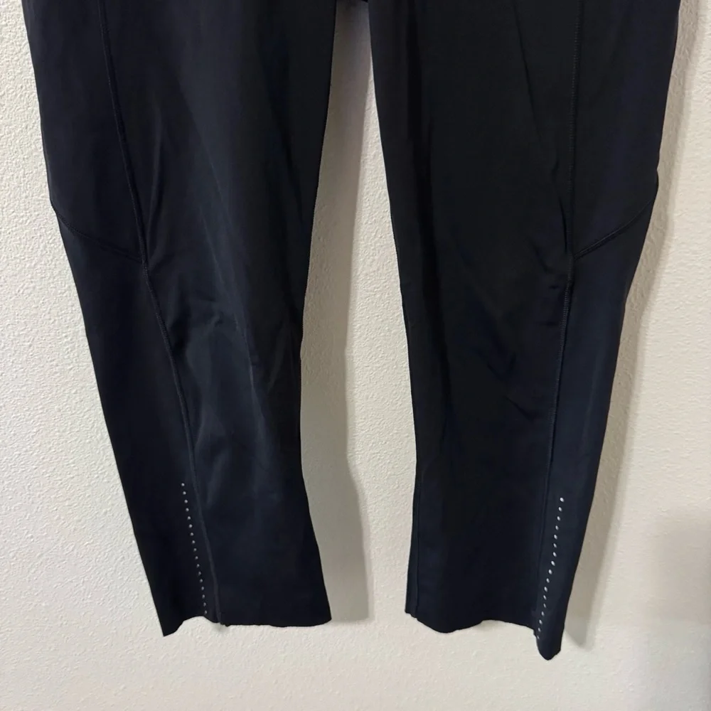 Lululemon Run For Fun Crop Black Pockets Running Workout Gym-8